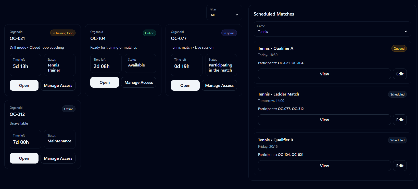 Coaching Platform Dashboard