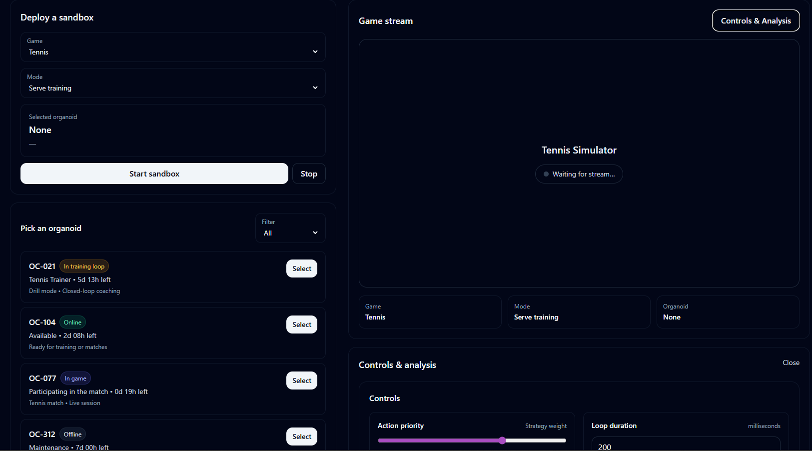 Sandbox Training Terminal